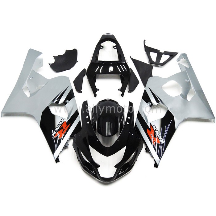 0313 Fairing Suzuki GSXR600 GSXR750 K4 04 05 Cowlings Black Silver